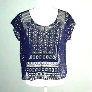 LC Lauren Conrad Crochet Top
